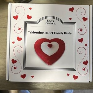 See’s candies valentines candy dish